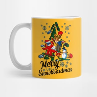 Ugly Christmas Tree. Merry Snowboardmas. Mug